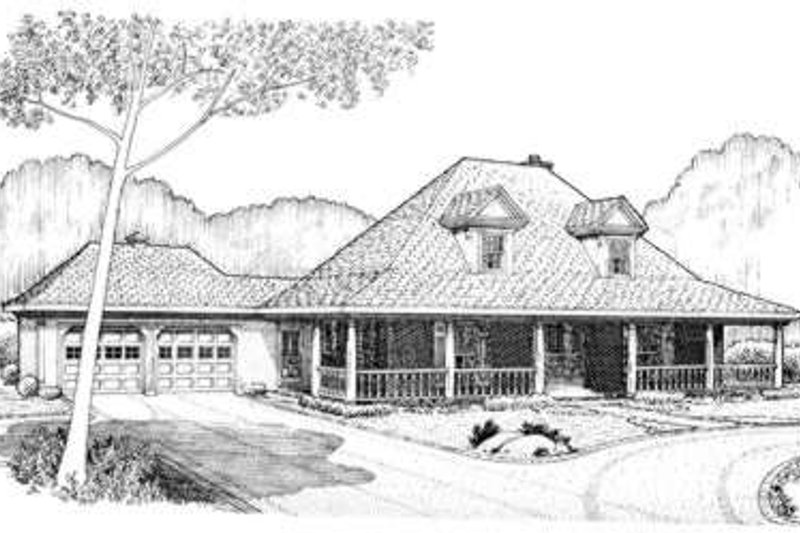 Architectural House Design - Southern Exterior - Front Elevation Plan #410-385