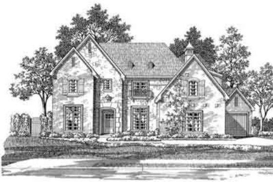 Exterior - Front Elevation for European House Plan #141-139 - 5 bed, 4.5 bath