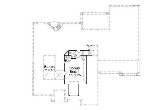 Floor Plan - Upper Floor for European House Plan #411-549 - 4 bed, 3.5 bath