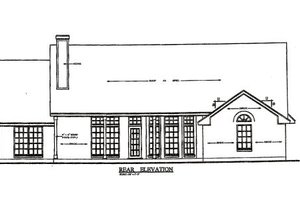 Exterior - Rear Elevation for Country House Plan #42-248 - 3 bed, 2 bath