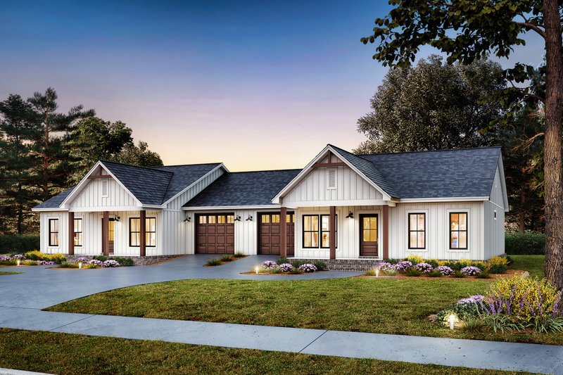 Dream House Plan - Farmhouse Exterior - Front Elevation Plan #430-358
