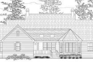 Exterior - Rear Elevation for Southern House Plan #406-101 - 3 bed, 2.5 bath