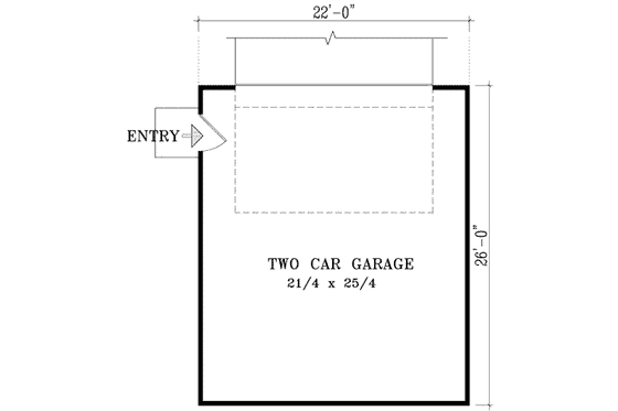Floor Plan - Main Floor for Traditional House Plan #1-1104, 0 bath