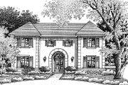 Mediterranean Style House Plan - 4 Beds 4 Baths 2599 Sq/Ft Plan #14-208 