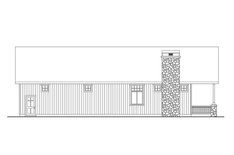 Architectural House Design - Exterior - Other Elevation for Craftsman House Plan #124-1432 - 1 bed, 1 bath