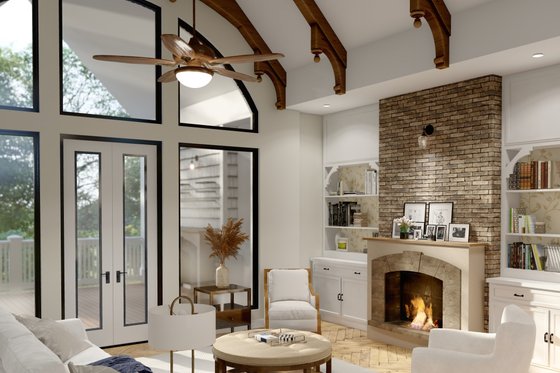 Interior - Family Room 2 for Craftsman House Plan #54-381 - 4 bed, 3.5 bath