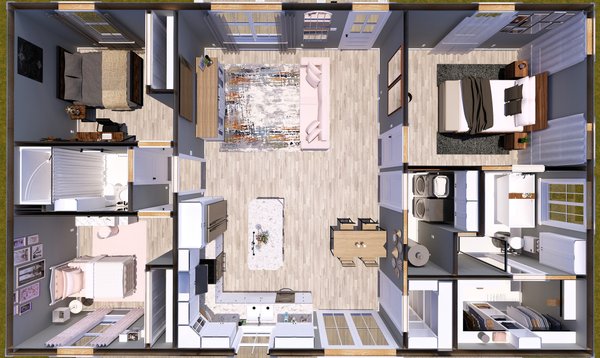 Dream House Plan - Cottage Floor Plan - Main Floor Plan #44-247