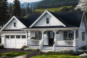 Cottage Exterior - Front Elevation Plan #515-12