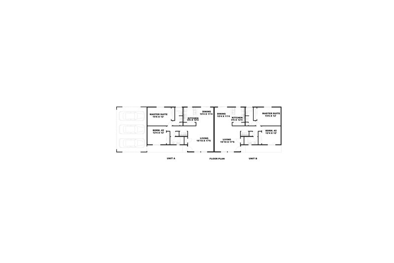 House Blueprint - Floor Plan - Main Floor for Ranch House Plan #117-1086 - 4 bed, 4 bath