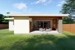 Exterior - Rear Elevation for Contemporary House Plan #126-212 - 3 bed, 2 bath