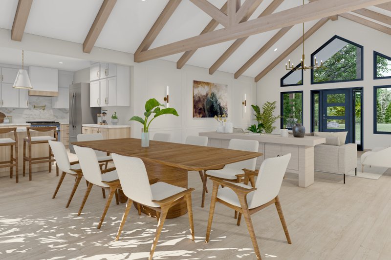 Architectural House Design - Interior - Dining Room for Ranch House Plan #1064-191 - 3 bed, 2 bath