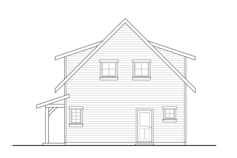Dream House Plan - Exterior - Other Elevation 1 for Cottage House Plan #124-1223, 1 bath
