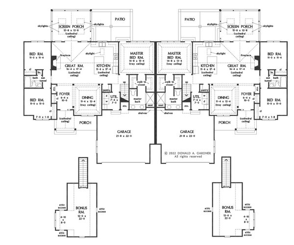 House Blueprint - Craftsman Floor Plan - Main Floor Plan #929-1202