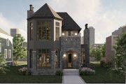 European Style House Plan - 3 Beds 3.5 Baths 2301 Sq/Ft Plan #455-588 