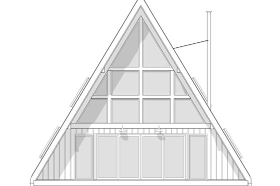 Exterior - Rear Elevation 2 for Cottage House Plan #1114-34 - 3 bed, 2 bath
