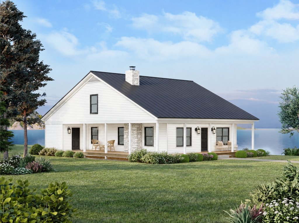 Exterior - Front Elevation 2 for Country House Plan #932-1426 - 1 bed, 2 bath