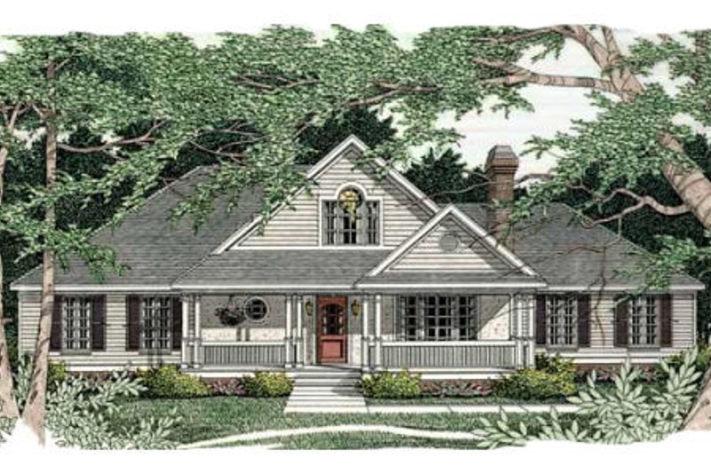 Architectural House Design - Southern Exterior - Front Elevation Plan #406-166