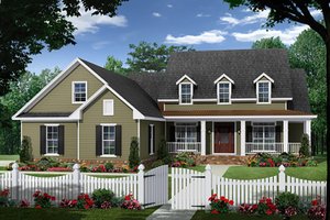 Country Exterior - Front Elevation Plan #21-378