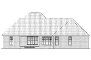 Exterior - Rear Elevation for European House Plan #430-43 - 3 bed, 2 bath