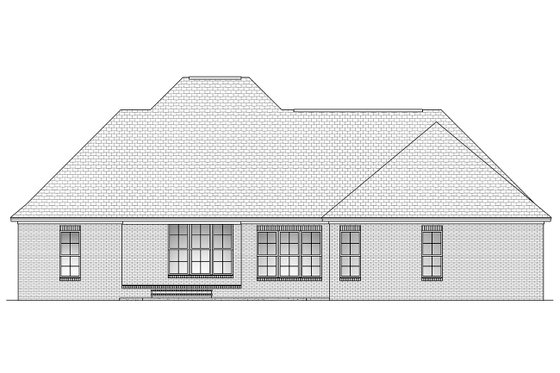 Exterior - Rear Elevation for European House Plan #430-43 - 3 bed, 2 bath