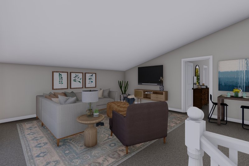 House Blueprint - Interior - Family Room 3 for Modern House Plan #1060-155 - 1 bed, 1.5 bath