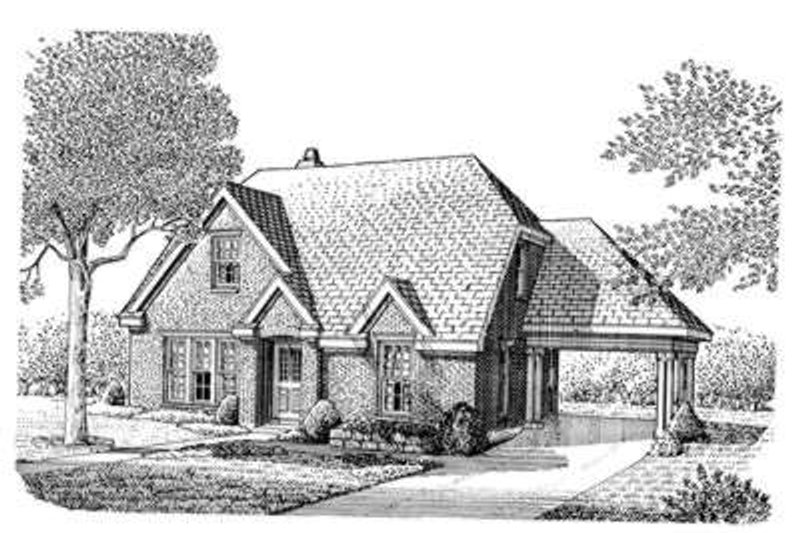Dream House Plan - Cottage Exterior - Front Elevation Plan #410-309