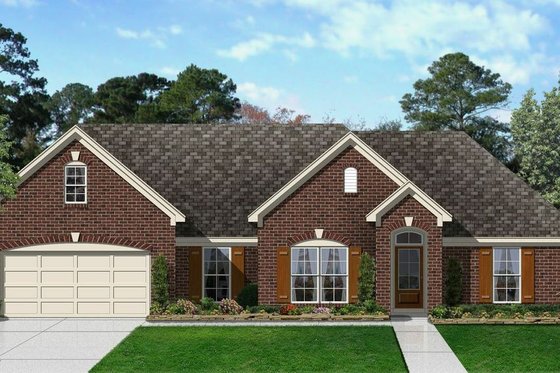 Exterior - Front Elevation House Plan #329-349 - 4 bed, 2 bath
