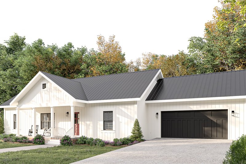 Farmhouse Style House Plan - 3 Beds 2 Baths 1425 Sq/Ft Plan #44-272