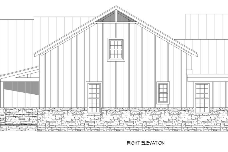 Home Plan - Exterior - Other Elevation 2 for Farmhouse House Plan #932-1465 - 3 bed, 3.5 bath