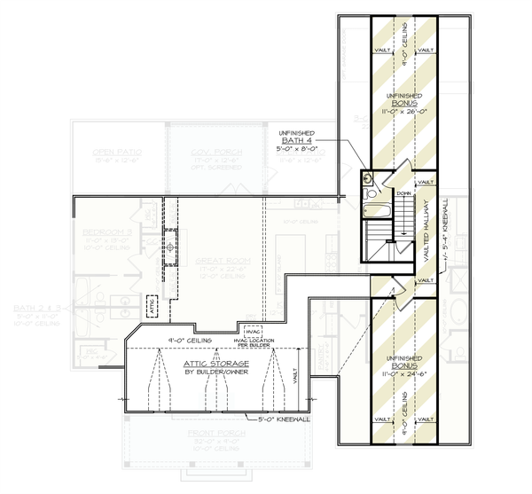 Farmhouse Floor Plan - Other Floor Plan #119-448