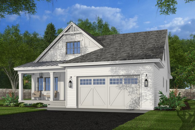 Architectural House Design - Exterior - Front Elevation 5 for Farmhouse House Plan #51-1404 - 3 bed, 2 bath