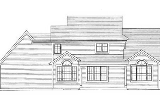 Exterior - Rear Elevation for Craftsman House Plan #46-429 - 4 bed, 2.5 bath