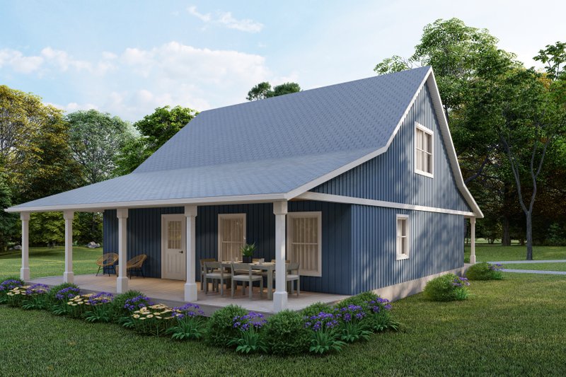 Architectural House Design - Exterior - Rear Elevation 1 for Farmhouse House Plan #1117-20 - 2 bed, 2.5 bath