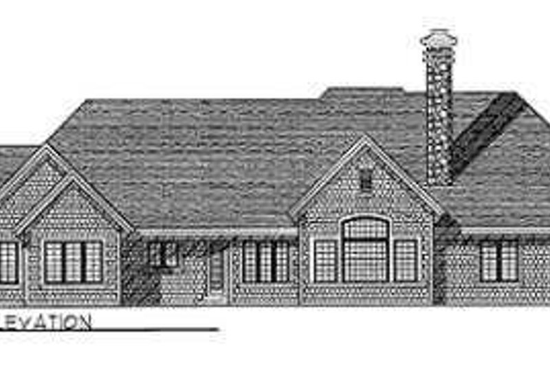 Dream House Plan - Exterior - Rear Elevation for European House Plan #70-468 - 3 bed, 2.5 bath