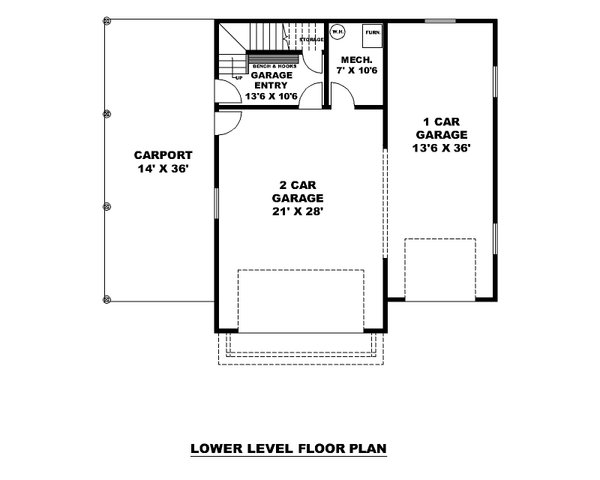 Craftsman Floor Plan - Main Floor Plan #117-982