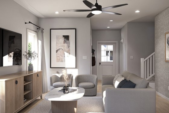 Interior - Family Room for Traditional House Plan #455-671 - 3 bed, 2.5 bath