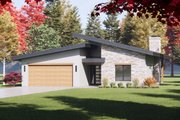 Modern Style House Plan - 3 Beds 2 Baths 1801 Sq/Ft Plan #1096-180 Exterior 