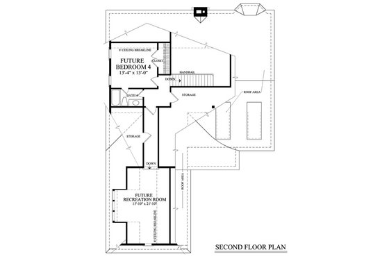 Floor Plan - Upper Floor for Cottage House Plan #137-260 - 3 bed, 4 bath