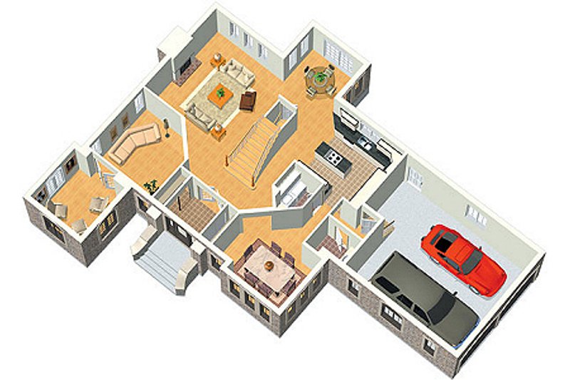 Home Plan - Photo for European House Plan #25-224 - 4 bed, 2.5 bath
