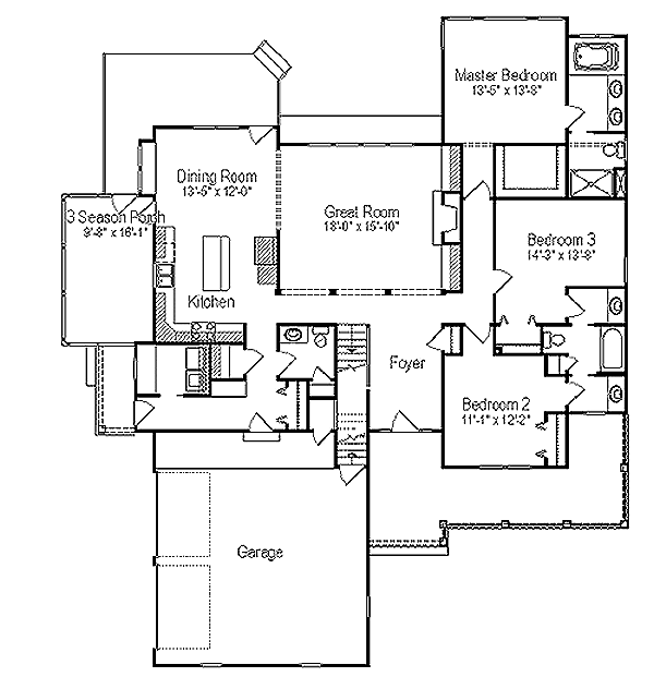 Traditional Floor Plan - Main Floor Plan #49-264