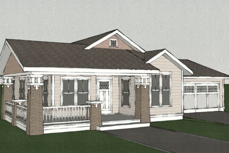 House Design - Exterior - Other Elevation for Craftsman House Plan #461-1 - 3 bed, 2 bath