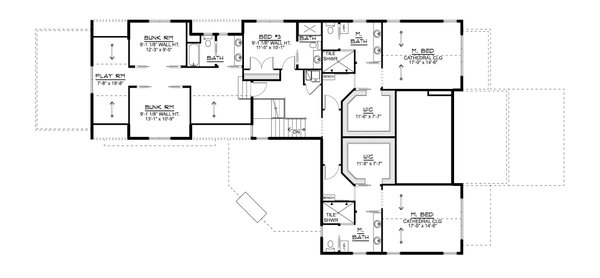 Dream House Plan - Floor Plan - Upper Floor for Country House Plan #1064-488 - 3 bed, 2.5 bath