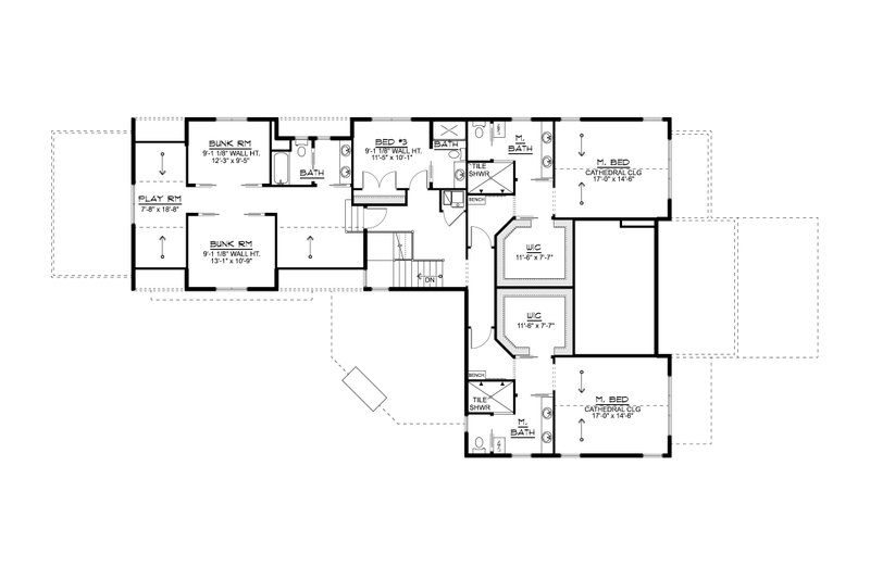 Dream House Plan - Floor Plan - Upper Floor for Country House Plan #1064-488 - 3 bed, 2.5 bath