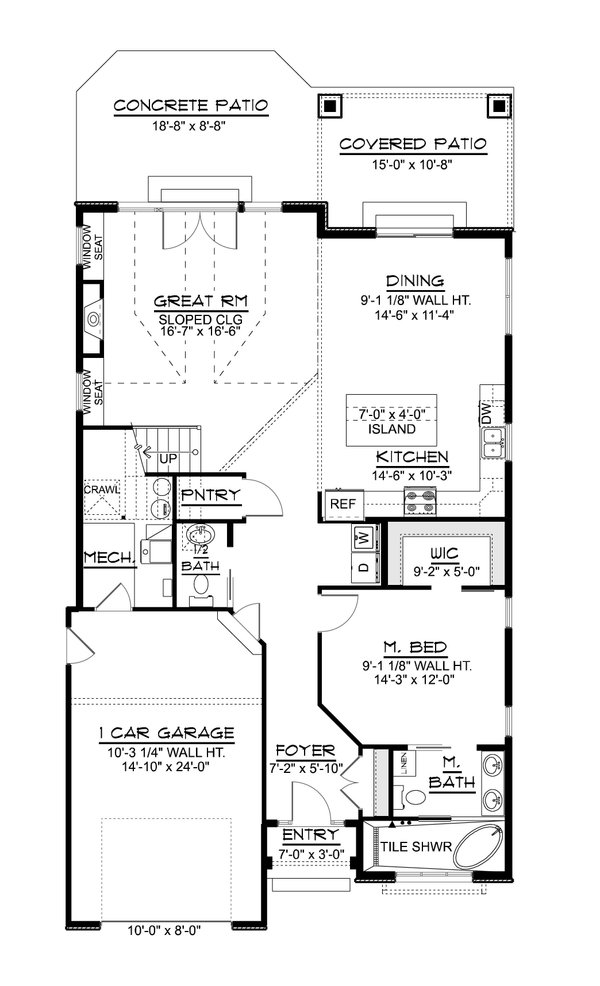 House Design - Floor Plan - Main Floor for Traditional House Plan #1064-480 - 3 bed, 2.5 bath