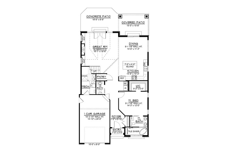 House Design - Floor Plan - Main Floor for Traditional House Plan #1064-480 - 3 bed, 2.5 bath