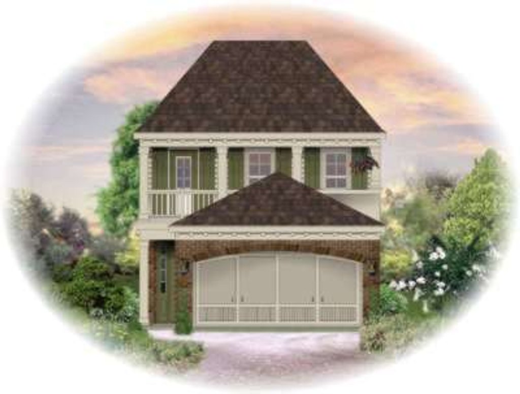 Exterior - Front Elevation 2 for Traditional House Plan #81-1368 - 3 bed, 2.5 bath
