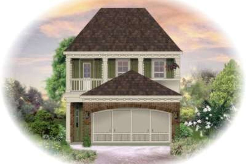 Exterior - Front Elevation 2 for Traditional House Plan #81-1368 - 3 bed, 2.5 bath
