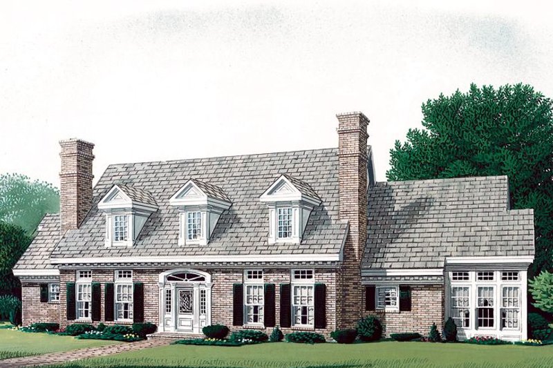 Architectural House Design - Colonial Exterior - Front Elevation Plan #410-250