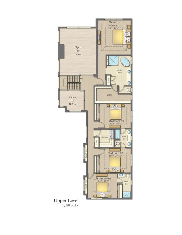 Dream House Plan - Craftsman Floor Plan - Upper Floor Plan #1057-30