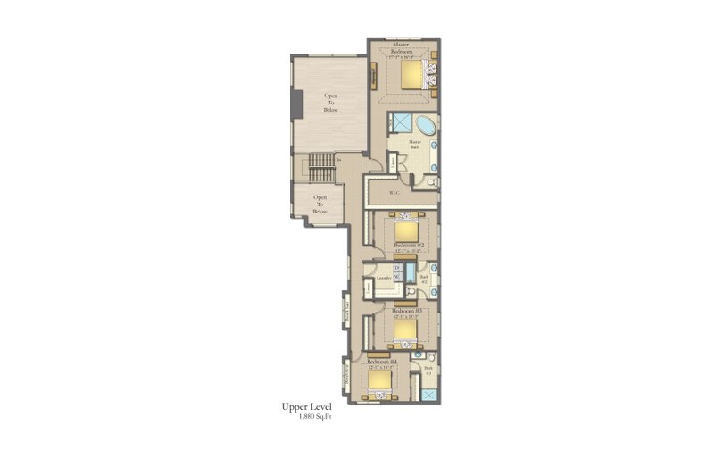 House Plan Design - Floor Plan - Upper Floor for Craftsman House Plan #1057-30 - 5 bed, 4.5 bath